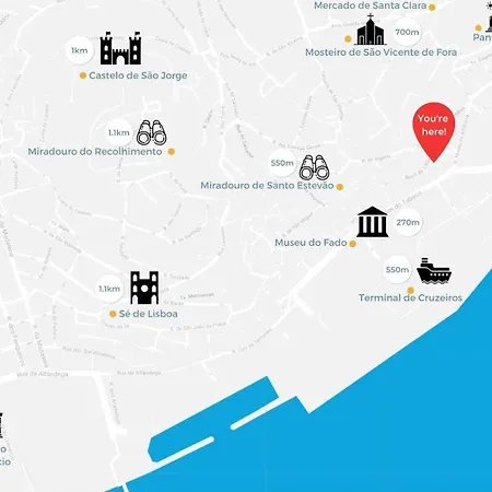 Alfama Views In Historical Лісабон